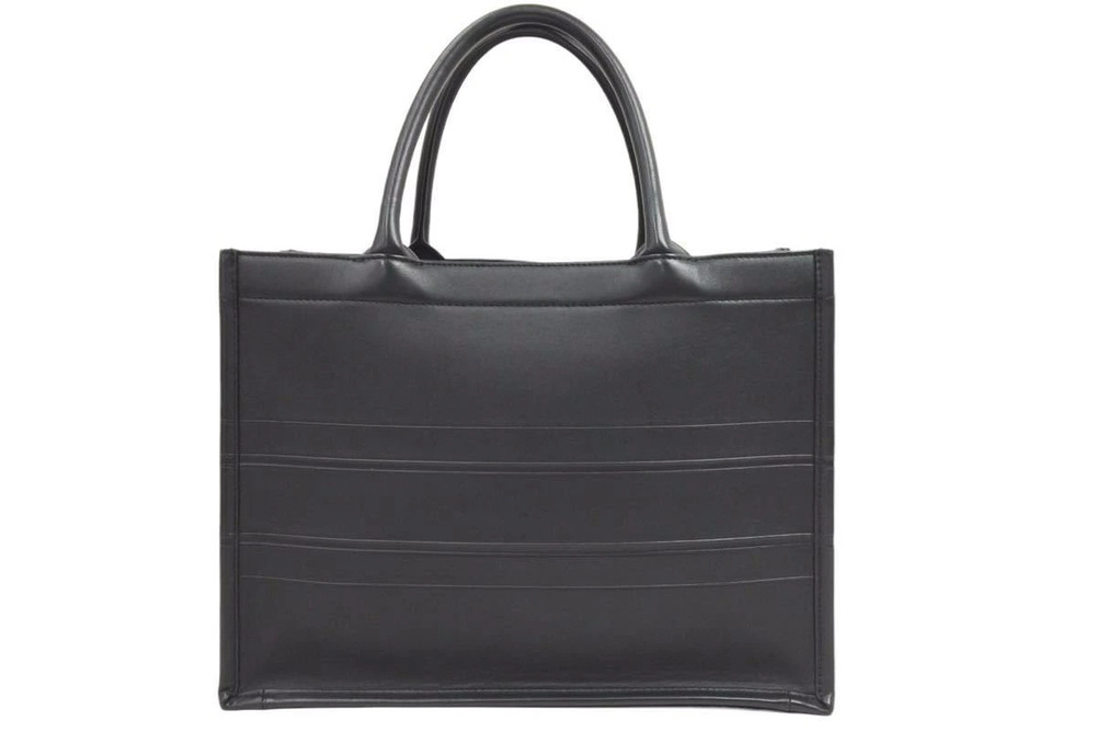 Dior Leather Christian Tote Bag Book Black